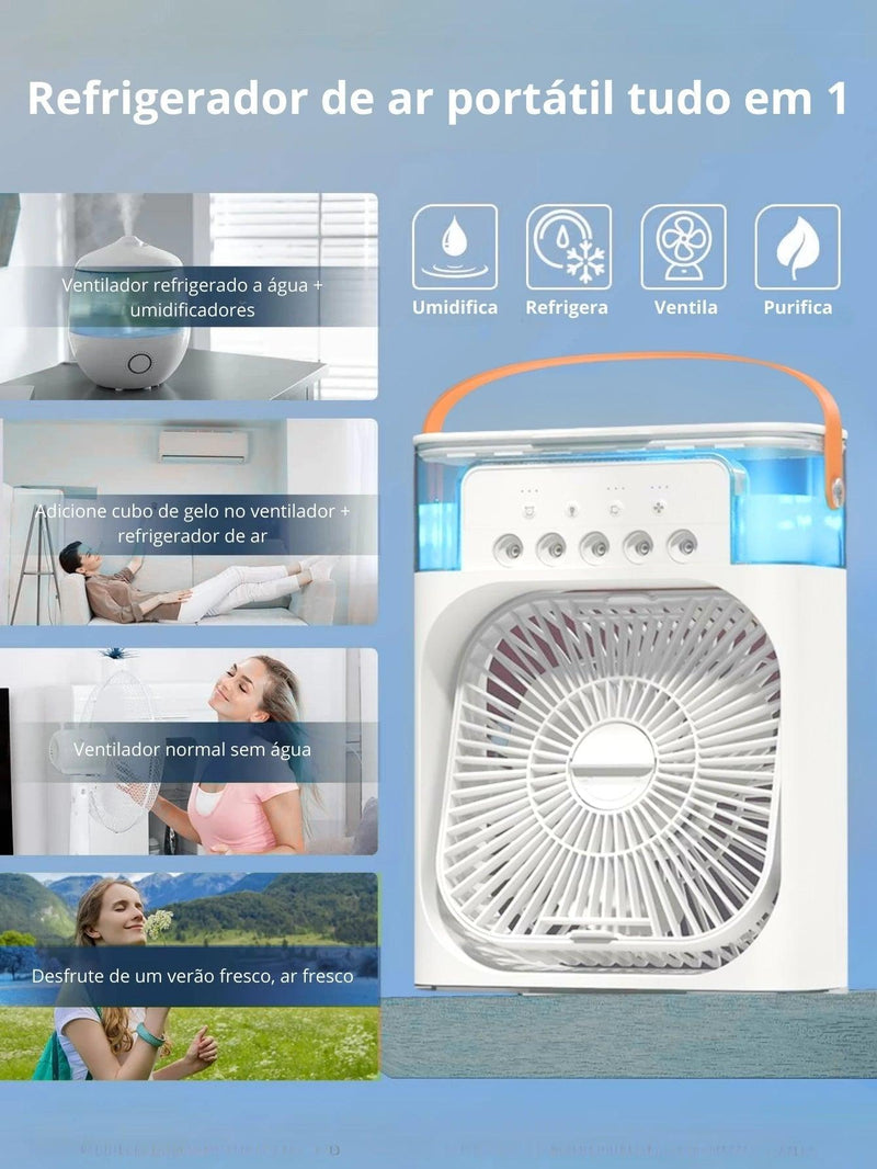 Mini Ventilador Refrigerador PREMIUM - Clique e Economize